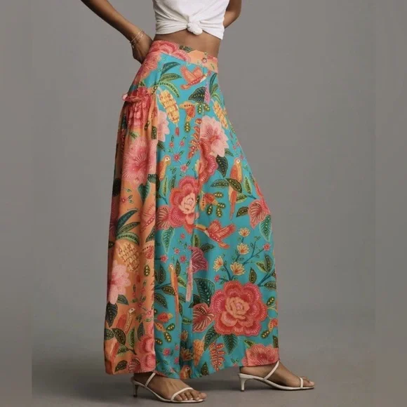 Farm Rio x Anthropologie Floral Wide-Leg Pants - Picture 4 of 9
